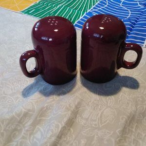 Fiestaware stove top salt & pepper shakers, claret